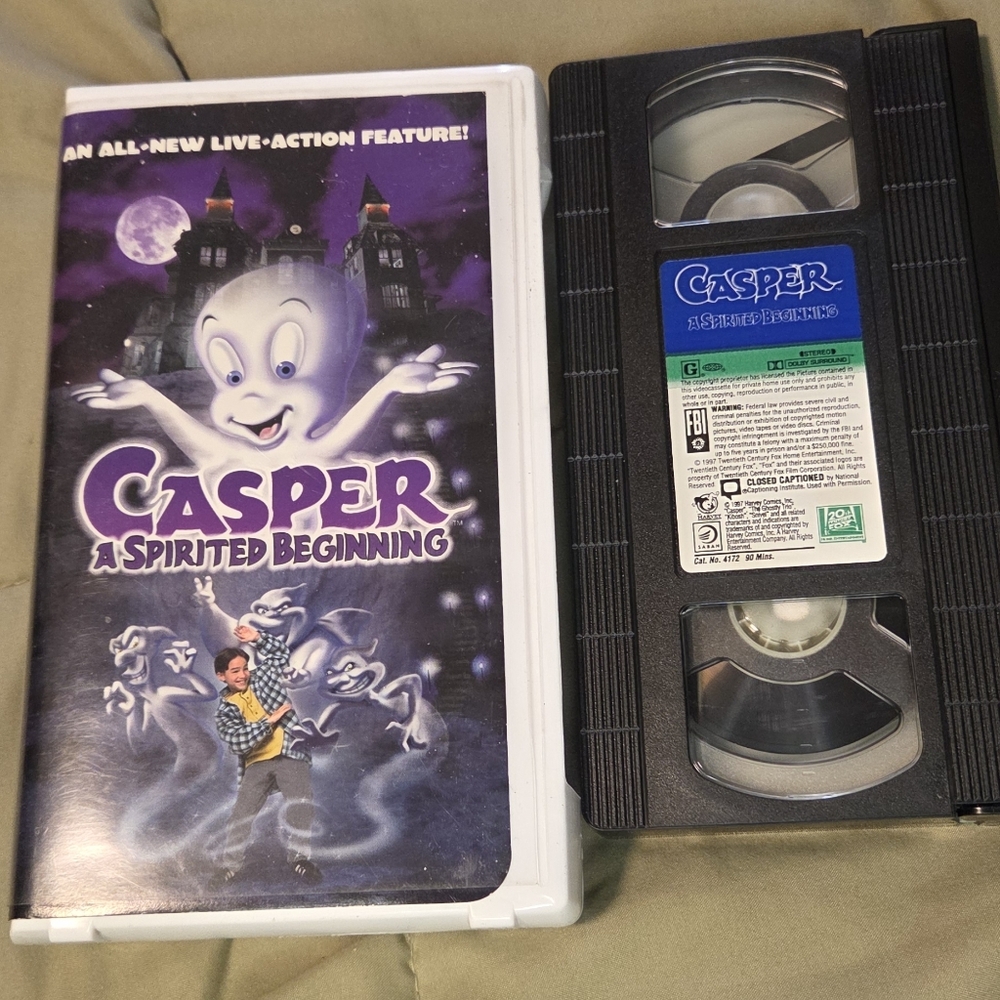 Casper A Spirited Beginning VHS 1997 Family Movie Clamshell